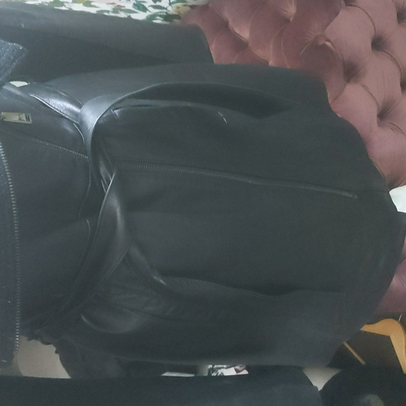 Elie tahari leather jacket /coat sz m - Picture 6 of 14